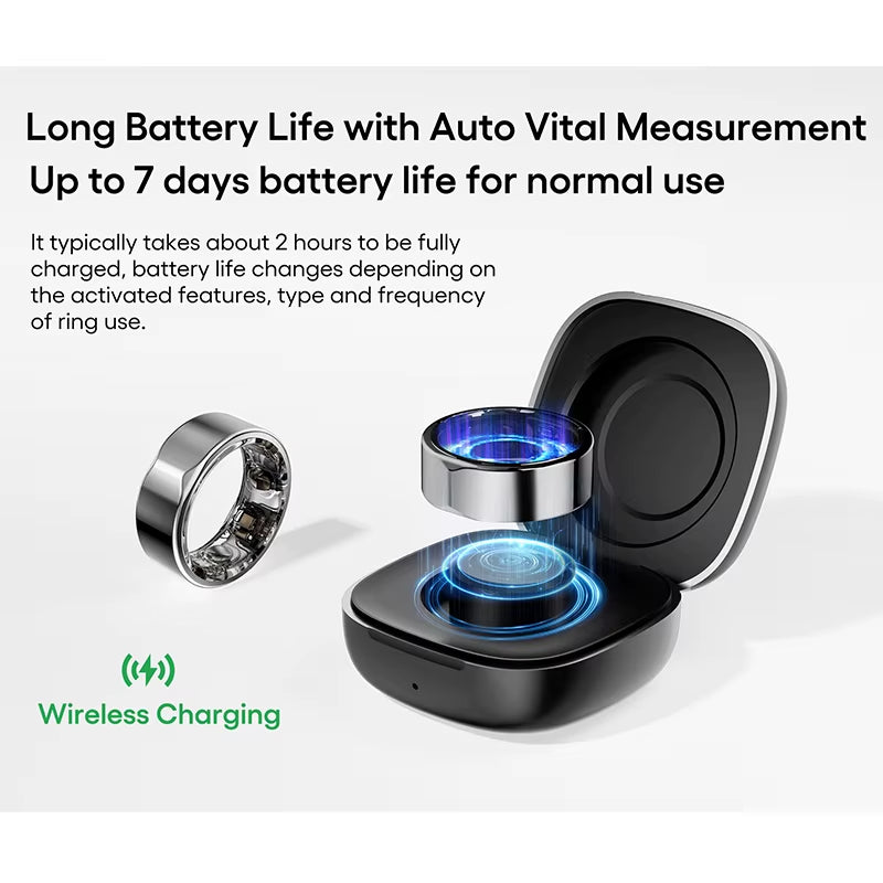 2301A High Quality Heart Rate Variability Smartring Fitness Sleep Tracker Smart Health Ring for Men Women Track Circle Menstrual